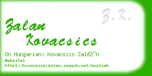 zalan kovacsics business card